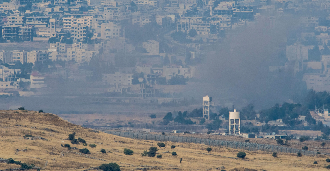 Rauch steigt auf - Folge der Gefechte in Syrien.