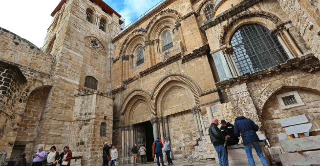 Die Grabeskirche in der Jerusalemer Altstadt.