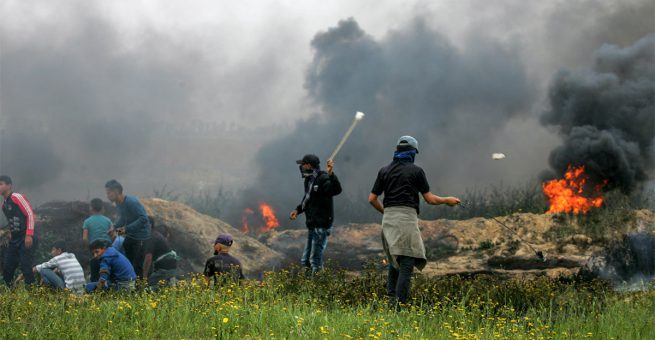 Torte und Verletzte am Gazastreifen.