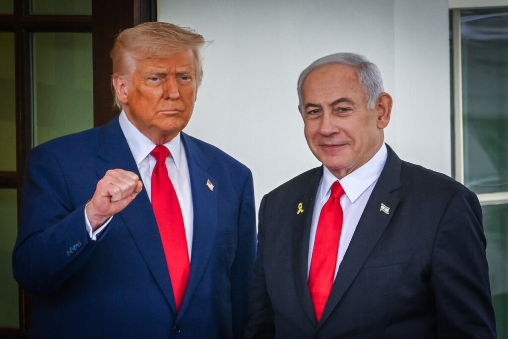 US-Präsident Donald Trump empfängt den israelischen Ministerpräsidenten Benjamin Netanjahu am 7. April 2025 im Weißen Haus in Washington, D.C.